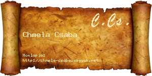 Chmela Csaba névjegykártya